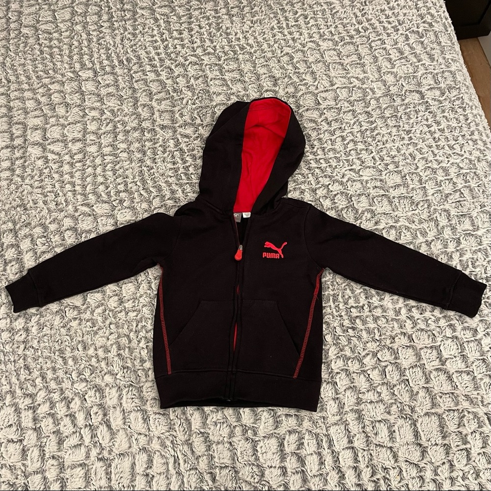 PUMA little boys zip up cotton track jacket